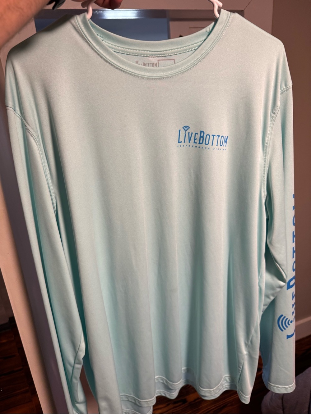 Men's Long-Sleeve Performance Shirt — Seafoam